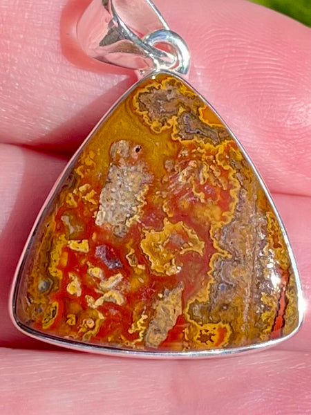 Red Seam Agate Pendant - Morganna’s Treasures