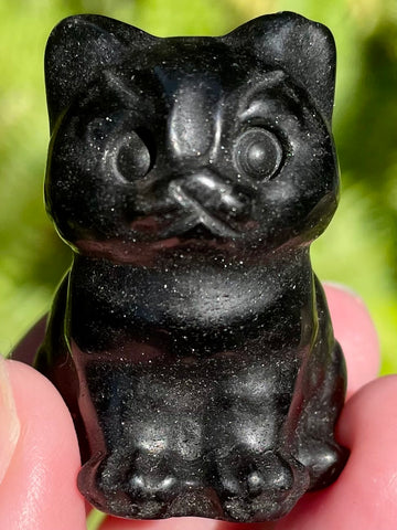 Black Obsidian Carved Cat - Morganna’s Treasures 