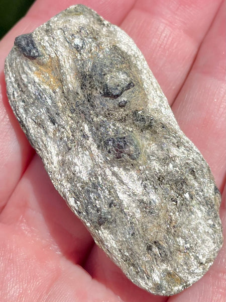 Beautiful Garnet with Mica Schist Palm Stone - Morganna’s Treasures