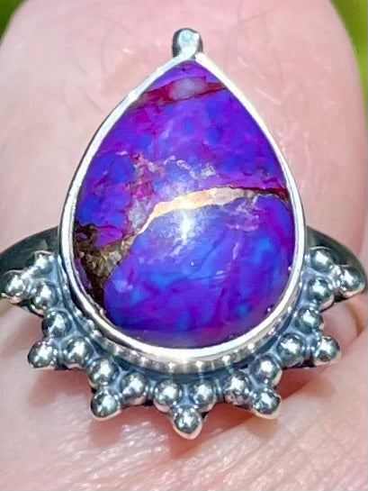 Purple Copper Turquoise Ring Size 7 - Morganna’s Treasures