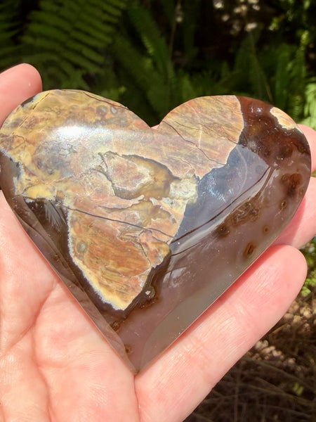 Fluorescent Volcano Agate Heart - Morganna’s Treasures