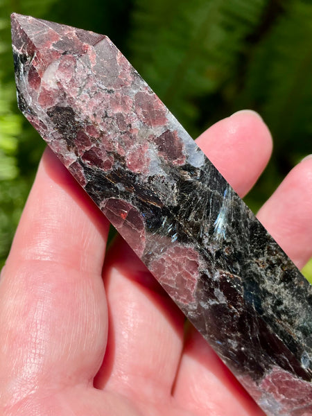 Garnet in Astrophyllite Healing Wands - Morganna’s Treasures 