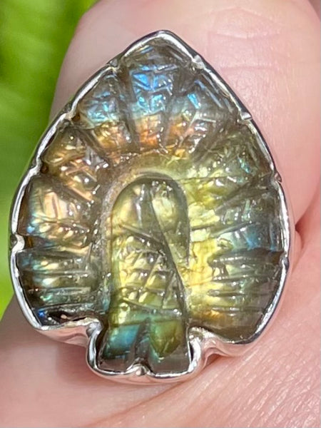 Gorgeous Labradorite Peacock Ring Size 6 - Morganna’s Treasures 