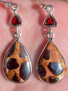 Bauxite and Garnet Earrings - Morganna’s Treasures 