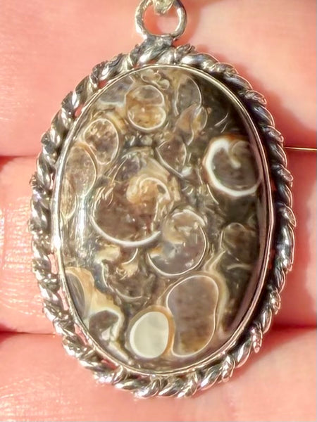 Turritella Agate Pendant - Morganna’s Treasures