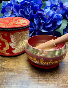 Tibetan Root Chakra Singing Bowl with Case - Morganna’s Treasures 