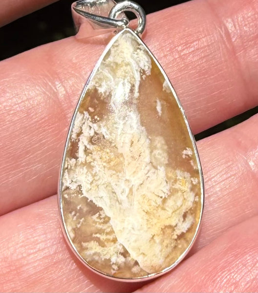 Graveyard Plume Agate Pendant