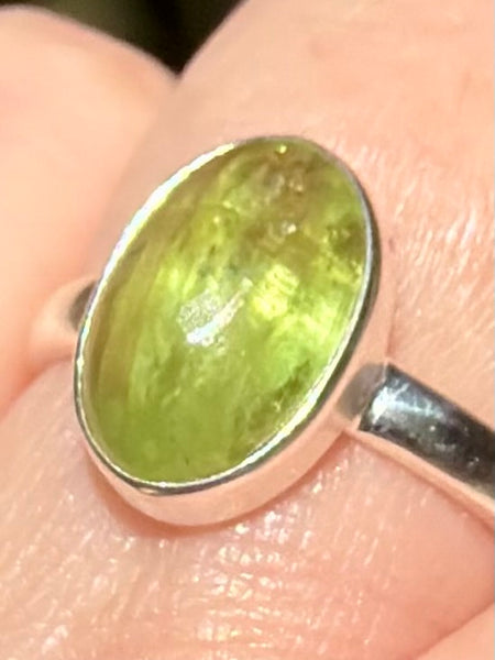 Green Kyanite Ring Size 8