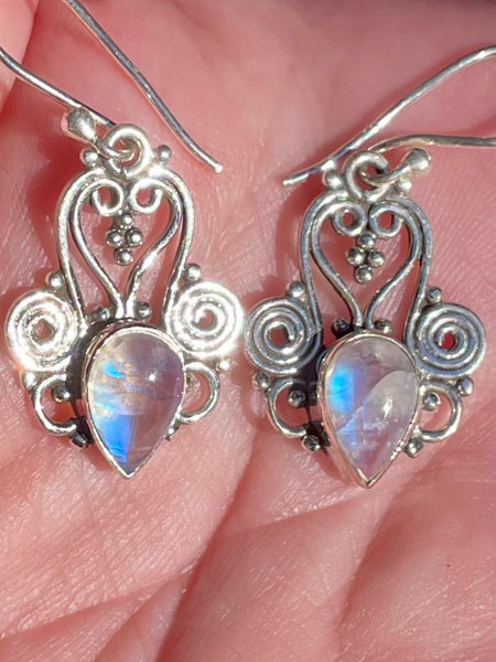 Rainbow Moonstone Earrings