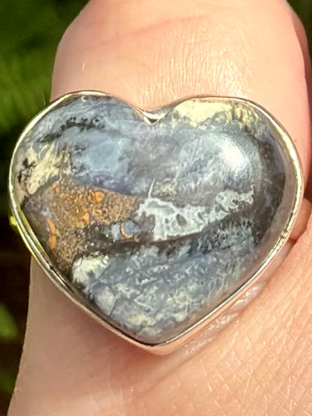 Maligano (Indonesian) Jasper Heart Ring Size 7.5 - Morganna’s Treasures