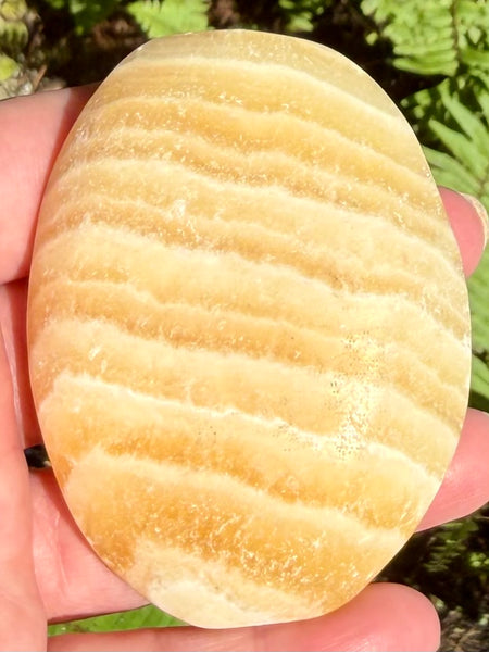 Large Orange Calcite Palm Stone