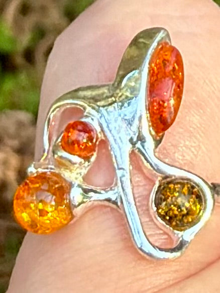 Abstract Baltic Amber Ring Size 7 - Morganna’s Treasures