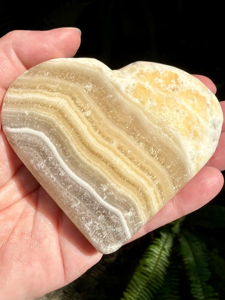 Large Calcite Carved Heart