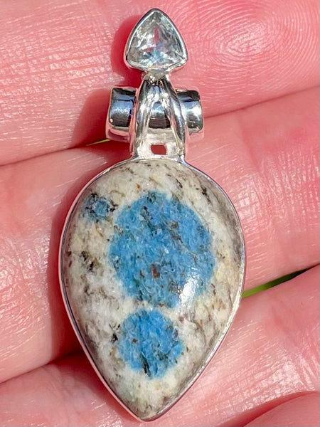 K2 Blue Azurite and Blue Topaz Pendant - Morganna’s Treasures 