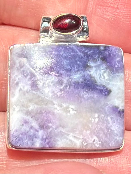 Tiffany Stone and Garnet Pendant