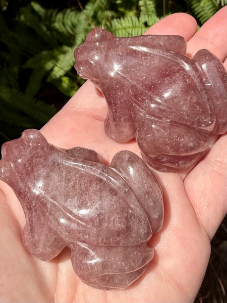 Strawberry Quartz Frogs - Morganna’s Treasures