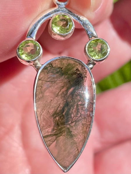 Stunning Moss Agate and Peridot Pendant - Morganna’s Treasures 