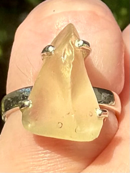 Libyan Desert Glass Ring Size 6