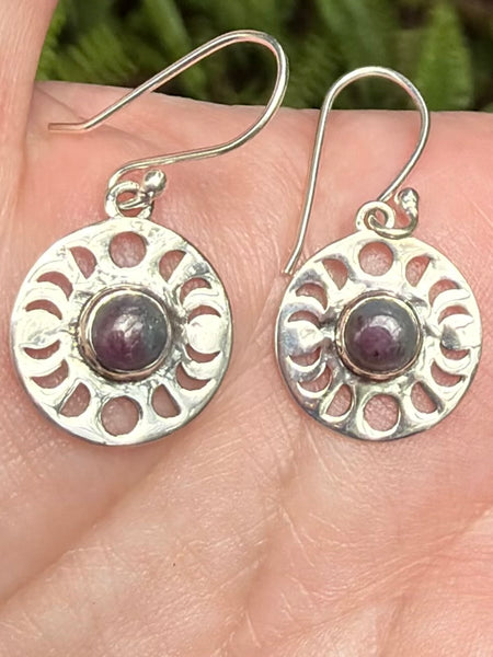 Ruby in Zoisite Phases of the Moon Earrings - Morganna’s Treasures
