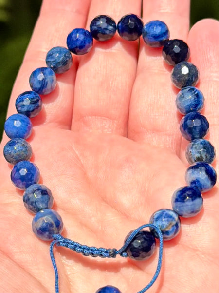 Adjustable Faceted Sodalite Bracelet - Morganna’s Treasures