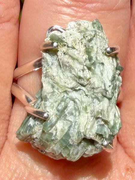 Rough Actinolite Ring Size 9.5