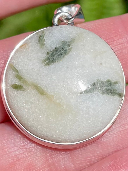 Green Tourmaline in Quartz Pendant - Morganna’s Treasures