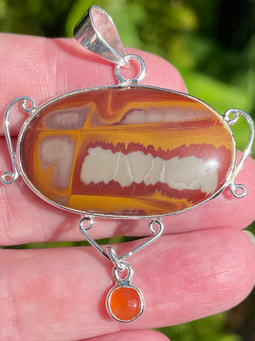 Noreena Jasper and Carnelian Pendant - Morganna’s Treasures 