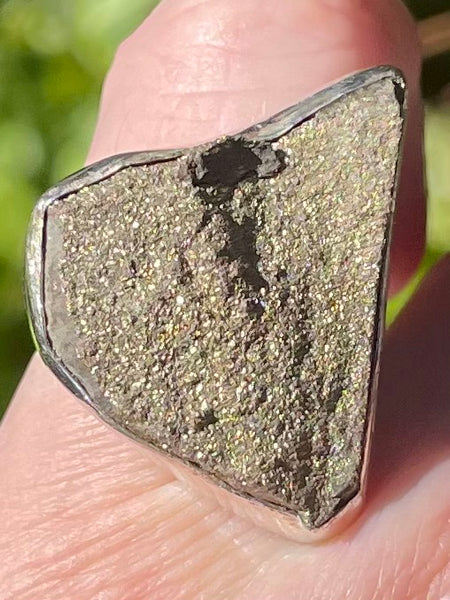 Rainbow Pyrite Druzy Ring Size 6 - Morganna’s Treasures