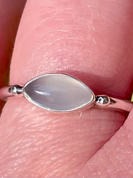 Aqua Chalcedony Ring Size 8