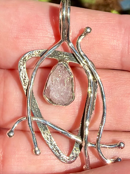 Rose Quartz Abstract Pendant