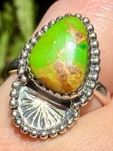 Green Mohave Turquoise Ring Size 7