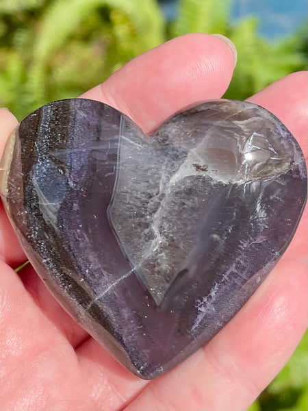 Fluorescent Volcano Agate Heart - Morganna’s Treasures 