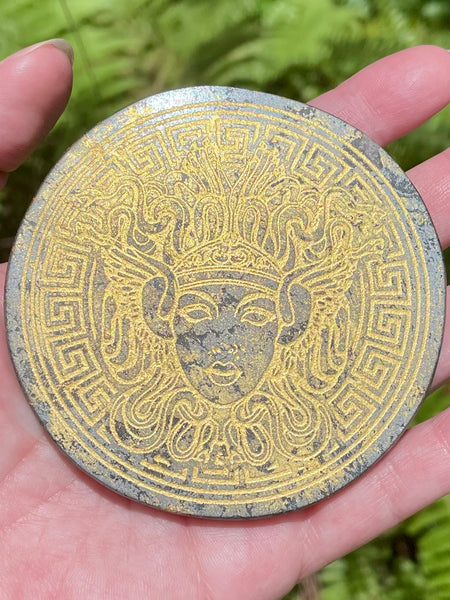 Hematite Shield of Protection Charging Plate - Morganna’s Treasures