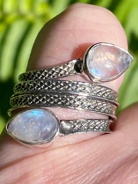 Rainbow Moonstone Ring Size 7 - Morganna’s Treasures 