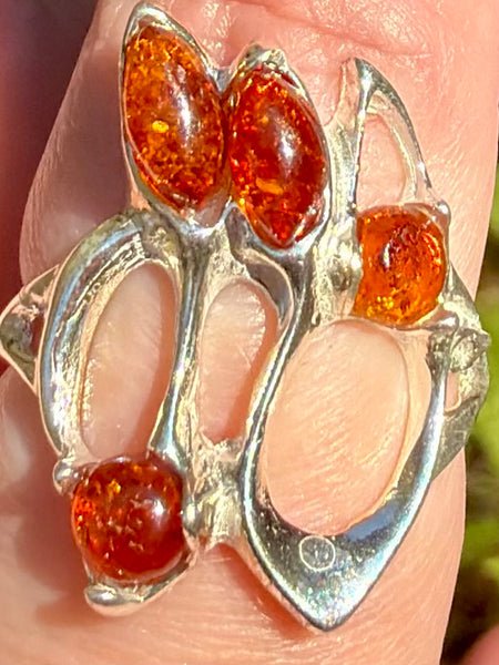 Abstract Baltic Amber Ring Size 9 - Morganna’s Treasures
