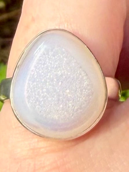 Angel Aura Quartz Druzy Ring Size 7 - Morganna’s Treasures