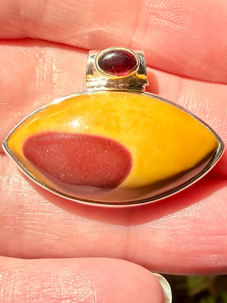 Mookaite Jasper and Garnet Pendant - Morganna’s Treasures