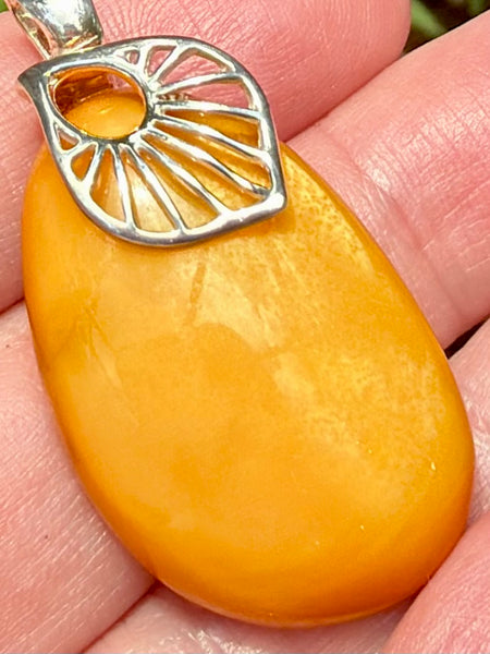 Egg Yolk Baltic Amber Pendant