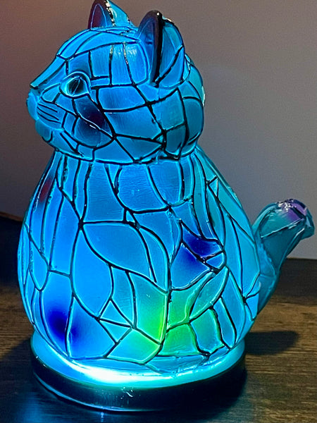 Resin LED Cat Lamp