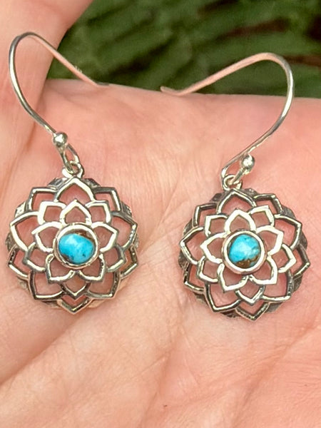 Blue Copper Turquoise Earrings