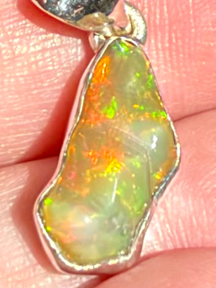 Stunning Rough Ethiopian Opal Pendant