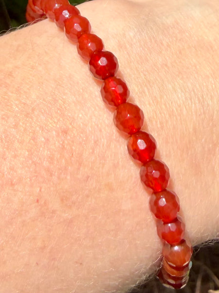 Adjustable Faceted Carnelian Bracelet - Morganna’s Treasures