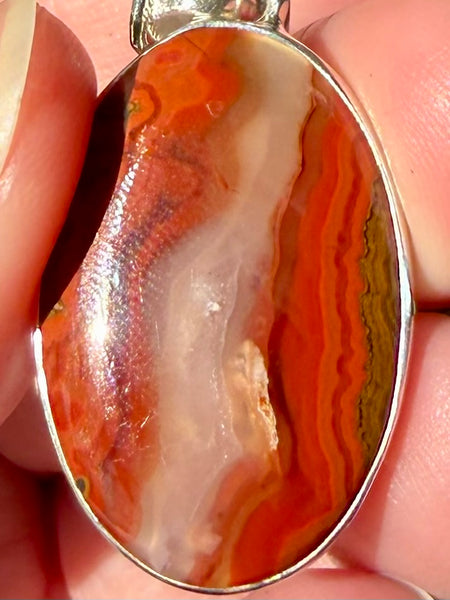 Stunning Red Seam Agate Pendant