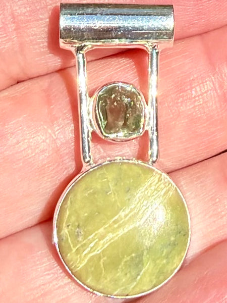 Imperial Opal and Green Apatite Pendant