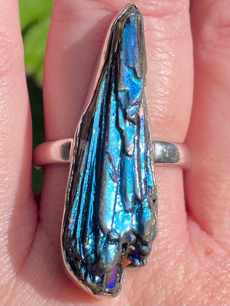 Rainbow Aura Kyanite Ring Size 8.5 - Morganna’s Treasures 