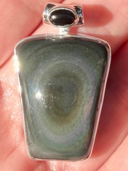 Obsidian Eye and Black Onyx Pendant - Morganna’s Treasures