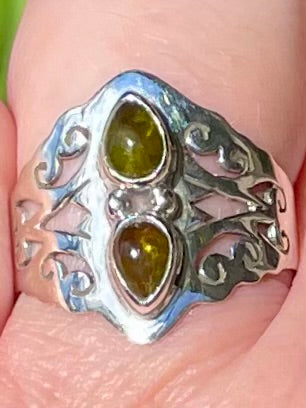 Green Tourmaline Ring Size 8 - Morganna’s Treasures 