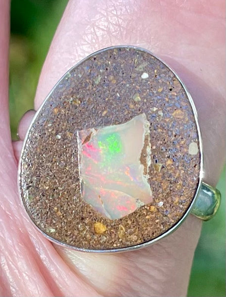 Stunning Boulder Opal Ring Size 9 - Morganna’s Treasures