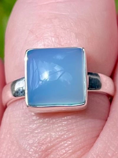 Blue Chalcedony Ring Size 7.5 - Morganna’s Treasures 