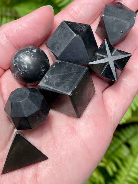 Shungite Sacred Geometry Crystal Set - Morganna’s Treasures